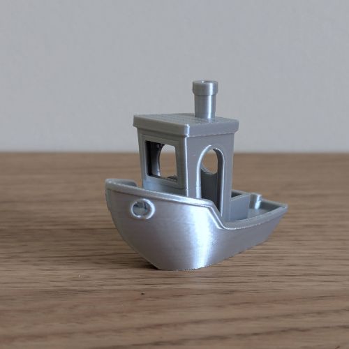 3D Benchy silk silver PLA