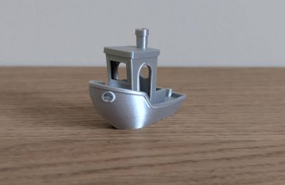 3D Benchy silk silver PLA